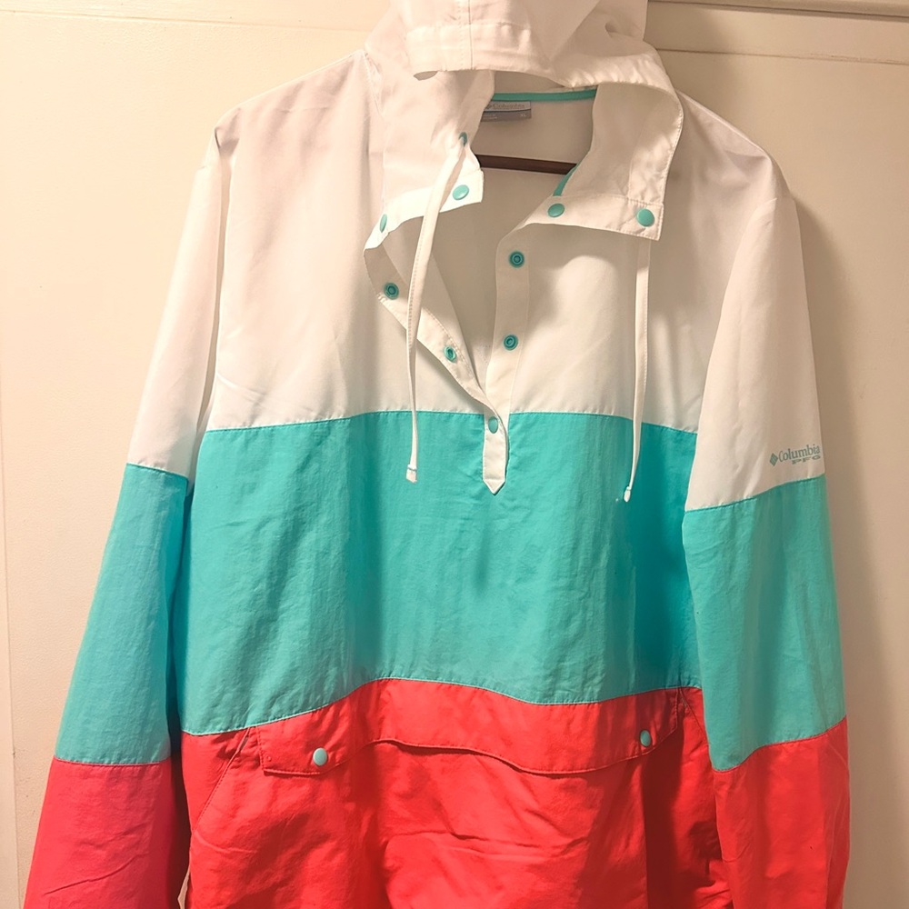 Columbia PFG Color Red Blue White XL Windbreaker Jacket
